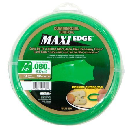 ARNOLD Maxi Edge Commercial Grade .080 in. D X 280 ft. L Trimmer Line WLM-180